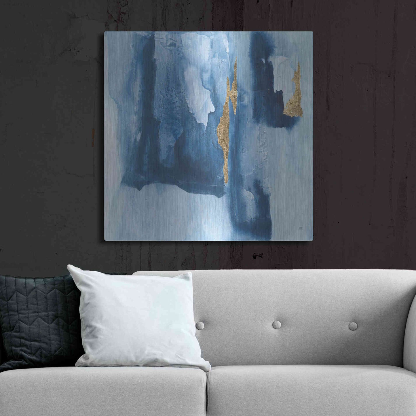 Luxe Metal Art 'Glacier V' by Chris Paschke, Metal Wall Art,36x36