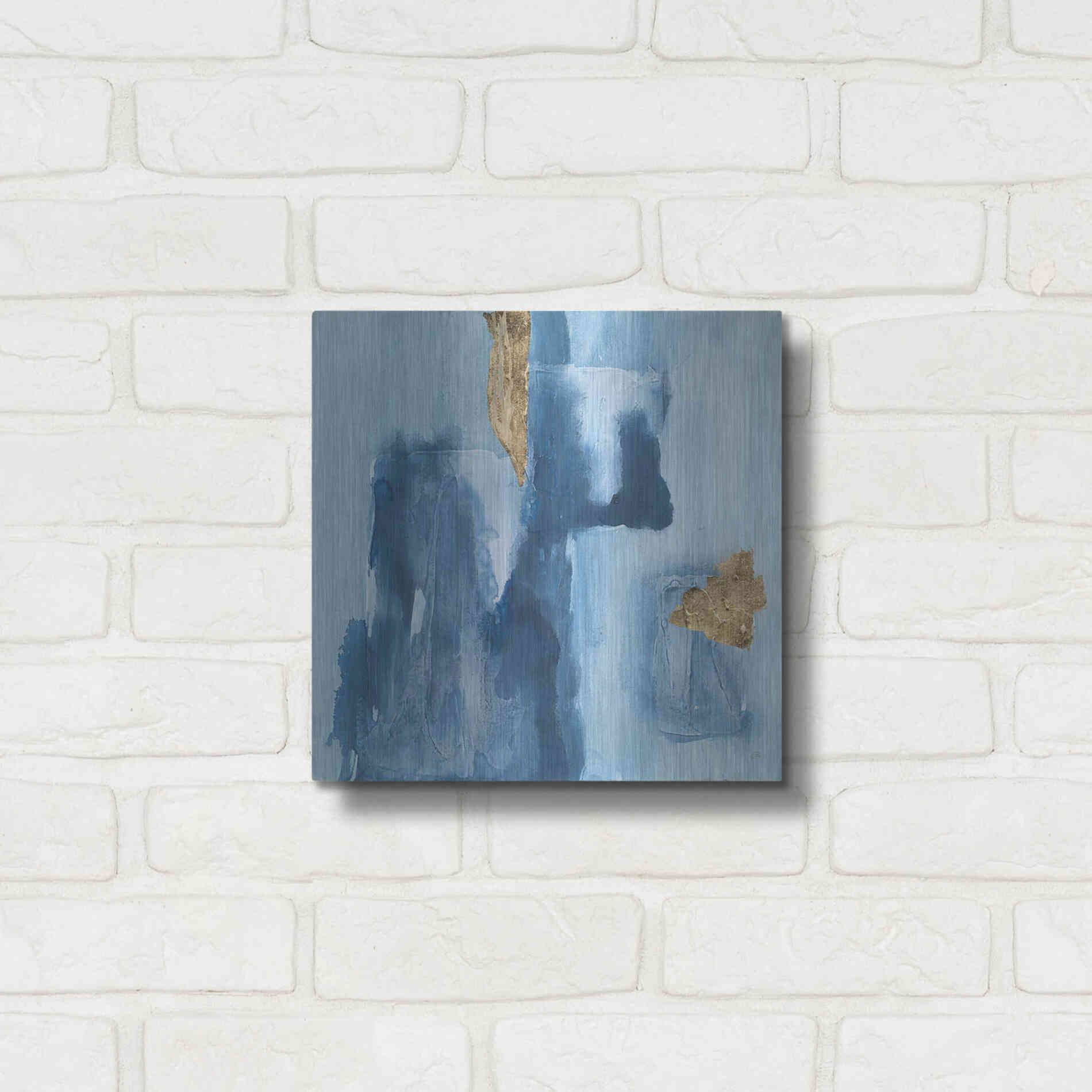 Luxe Metal Art 'Glacier VI' by Chris Paschke, Metal Wall Art,12x12