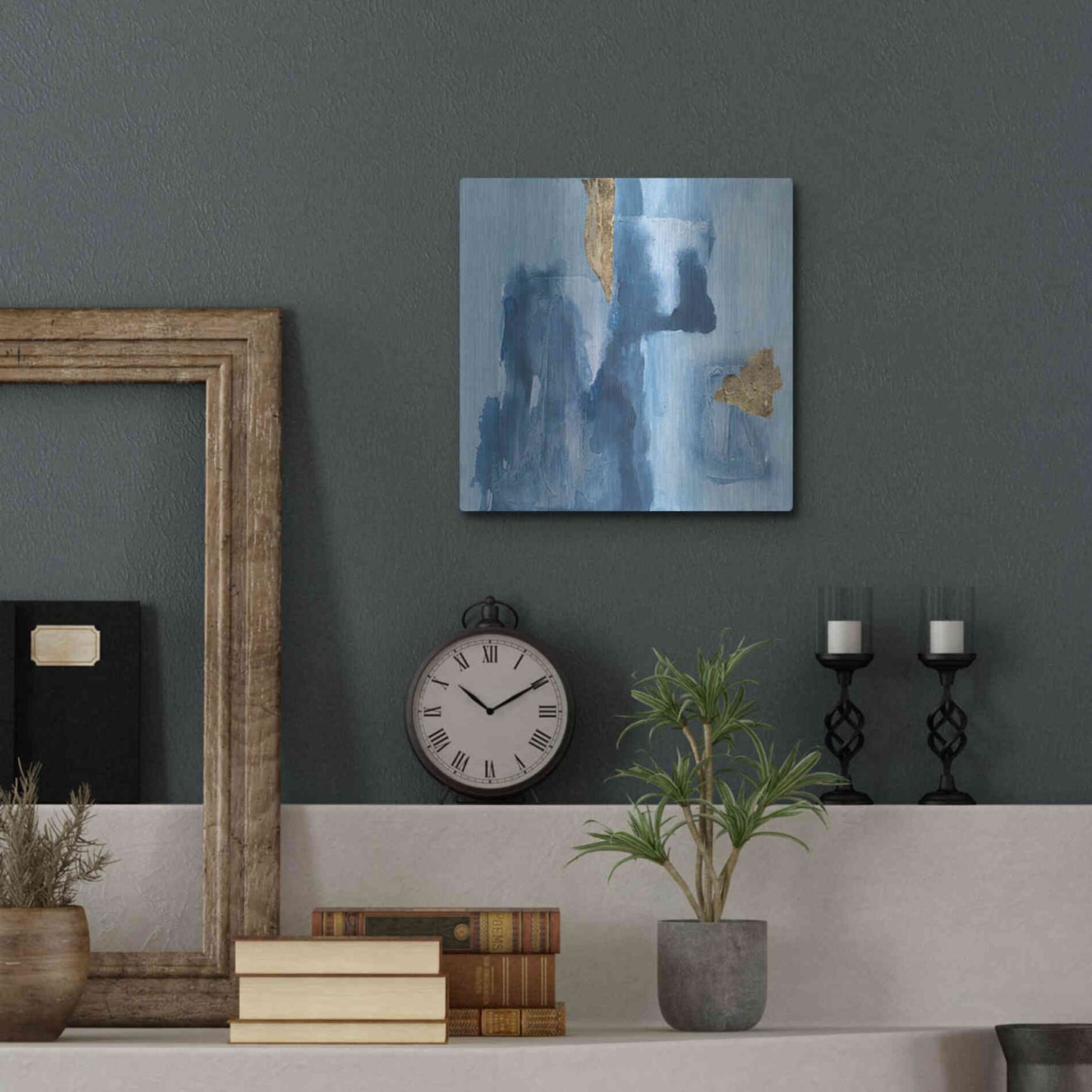 Luxe Metal Art 'Glacier VI' by Chris Paschke, Metal Wall Art,12x12