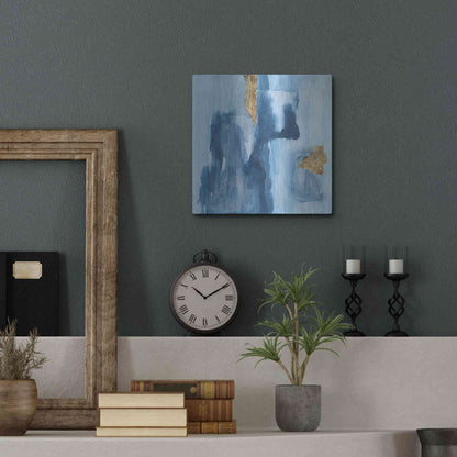 Luxe Metal Art 'Glacier VI' by Chris Paschke, Metal Wall Art,12x12