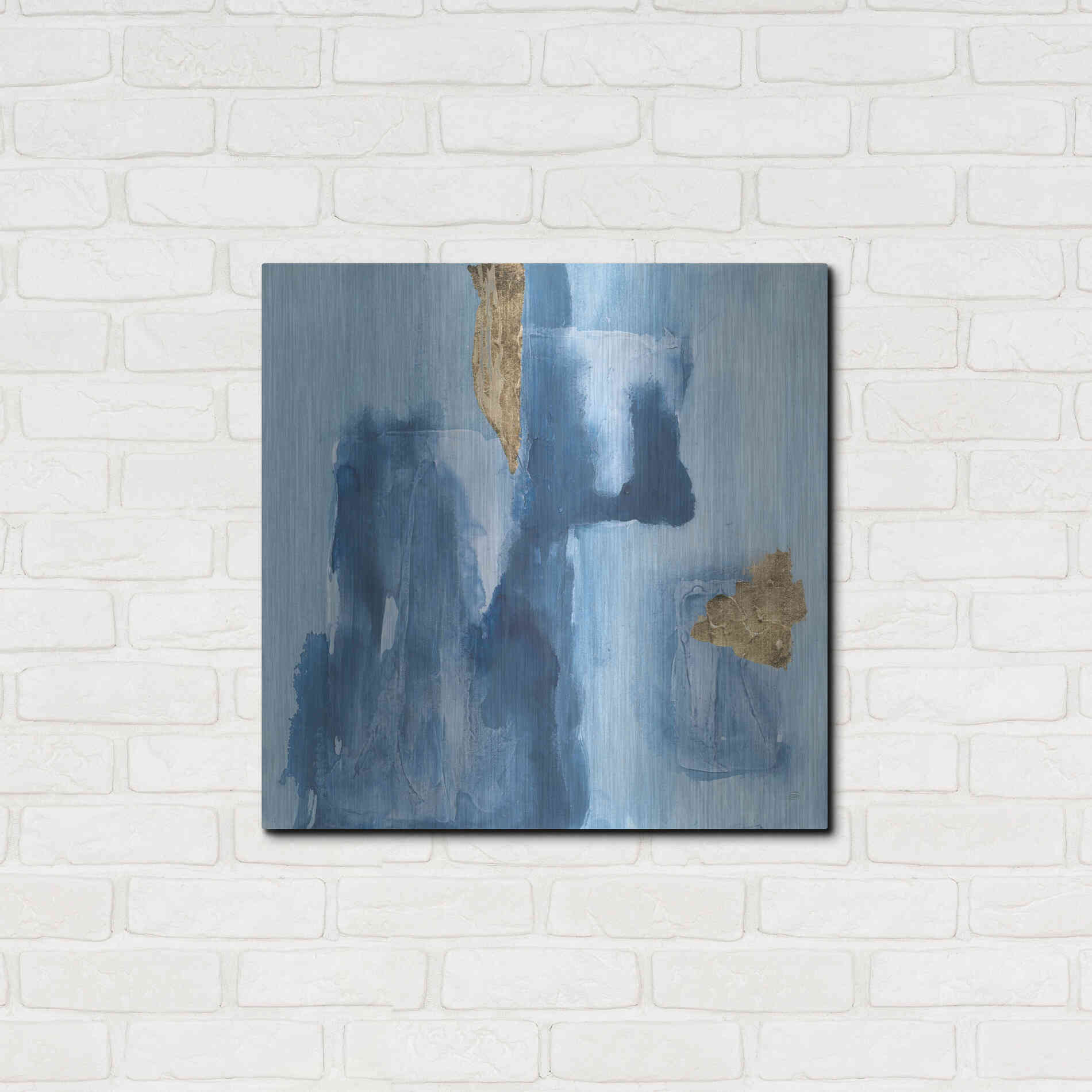 Luxe Metal Art 'Glacier VI' by Chris Paschke, Metal Wall Art,24x24