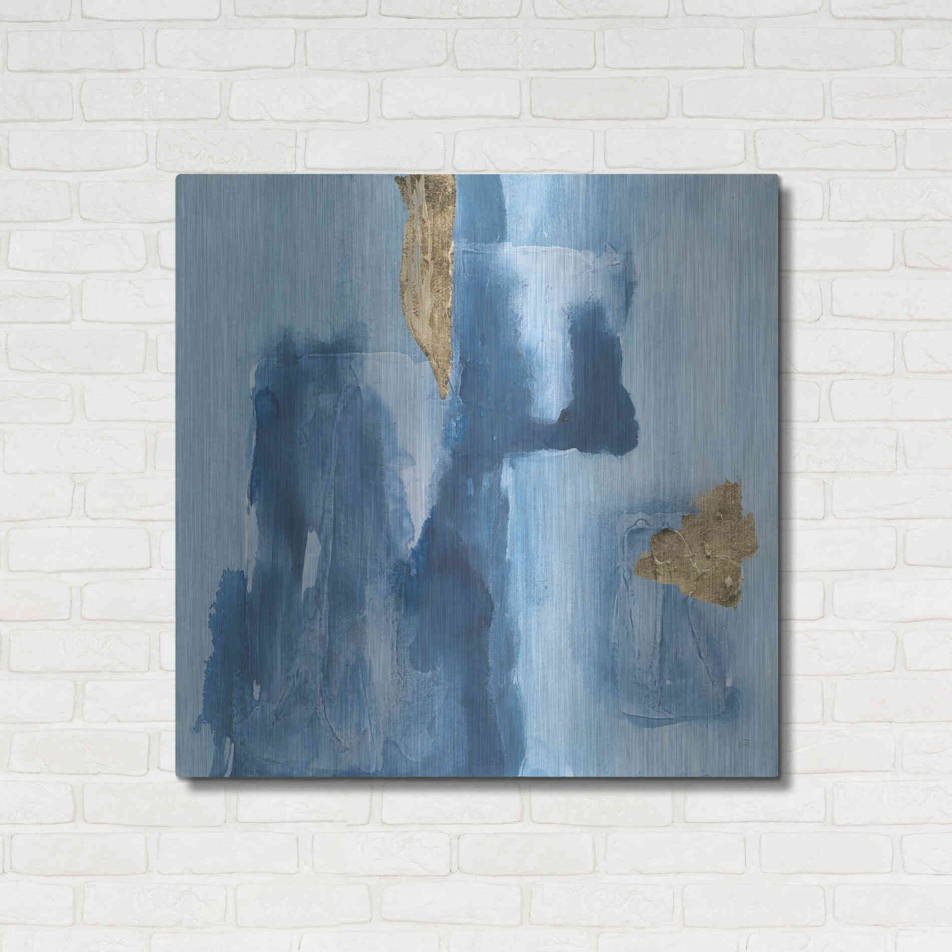 Luxe Metal Art 'Glacier VI' by Chris Paschke, Metal Wall Art,36x36