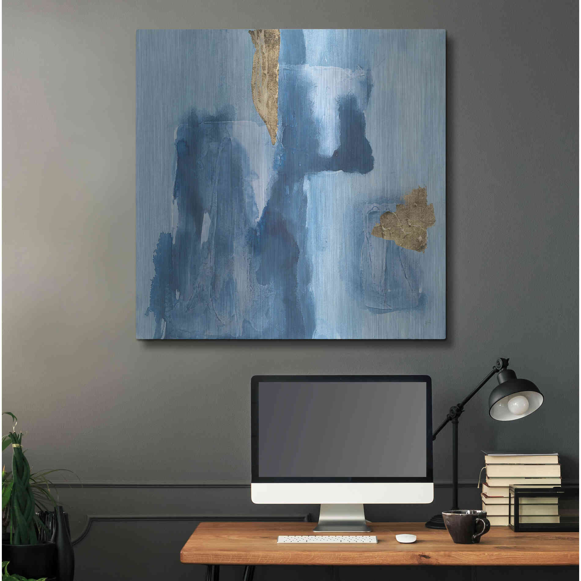 Luxe Metal Art 'Glacier VI' by Chris Paschke, Metal Wall Art,36x36