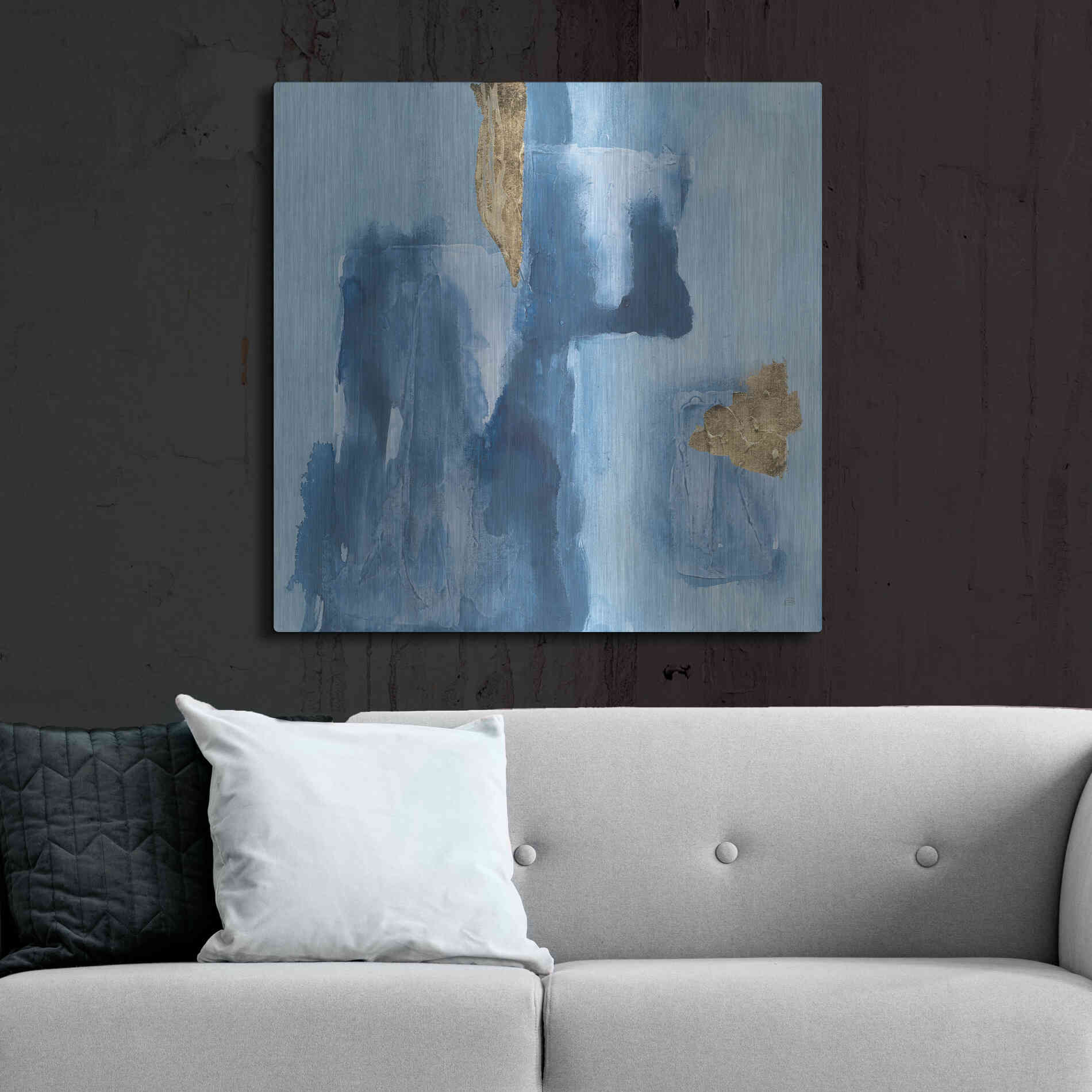 Luxe Metal Art 'Glacier VI' by Chris Paschke, Metal Wall Art,36x36