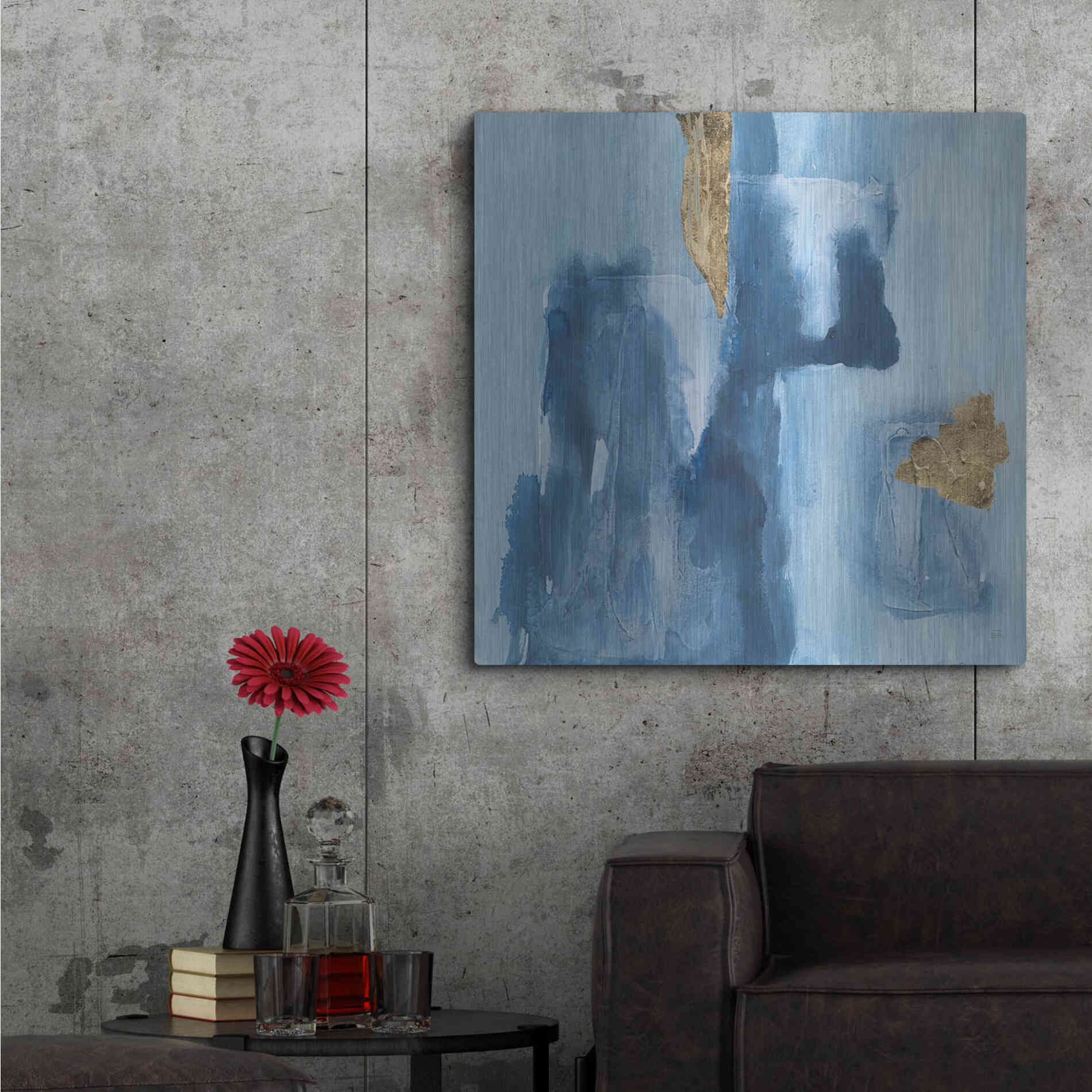 Luxe Metal Art 'Glacier VI' by Chris Paschke, Metal Wall Art,36x36