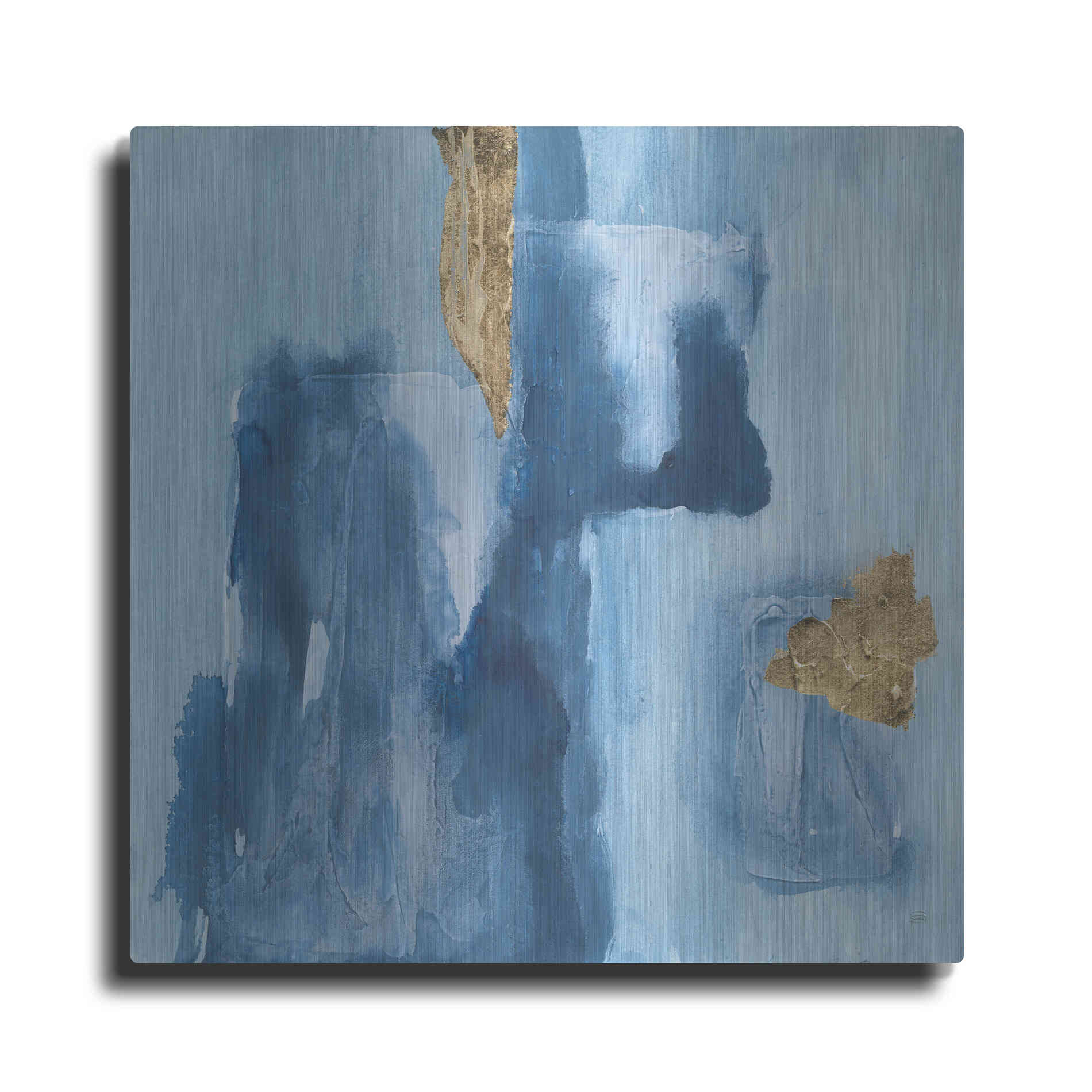 Luxe Metal Art 'Glacier VI' by Chris Paschke, Metal Wall Art