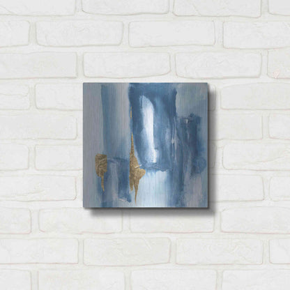 Luxe Metal Art 'Glacier VII' by Chris Paschke, Metal Wall Art,12x12