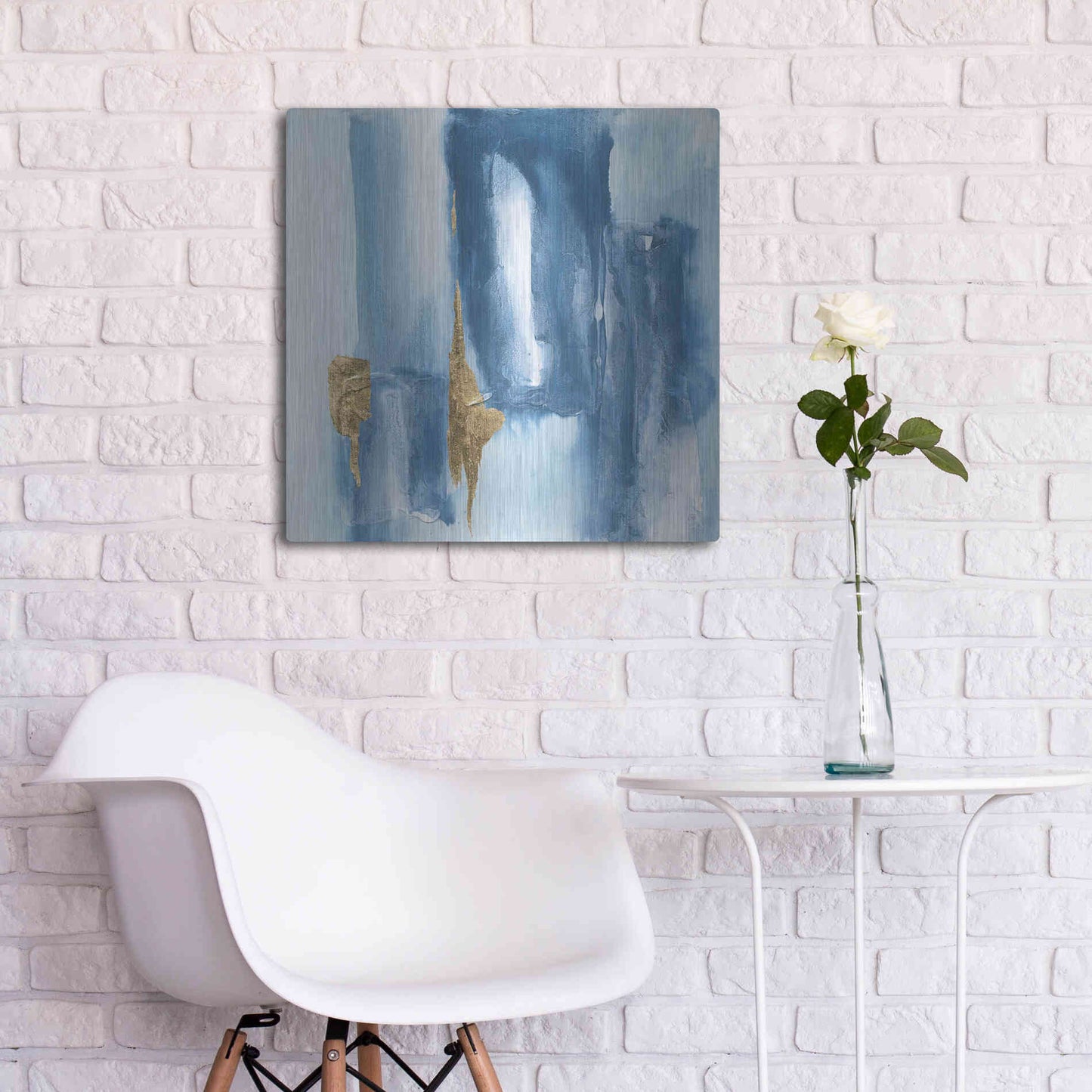 Luxe Metal Art 'Glacier VII' by Chris Paschke, Metal Wall Art,24x24