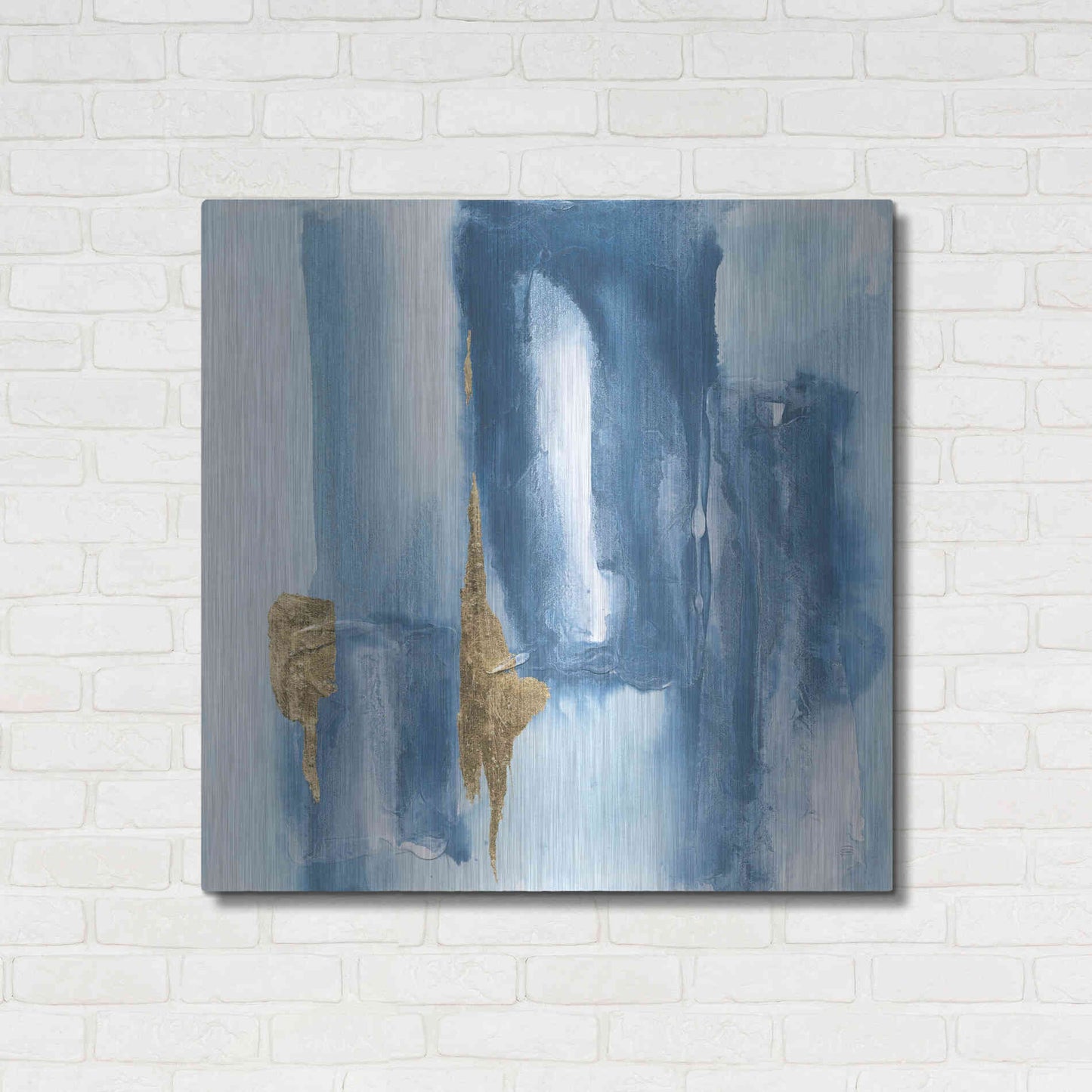 Luxe Metal Art 'Glacier VII' by Chris Paschke, Metal Wall Art,36x36