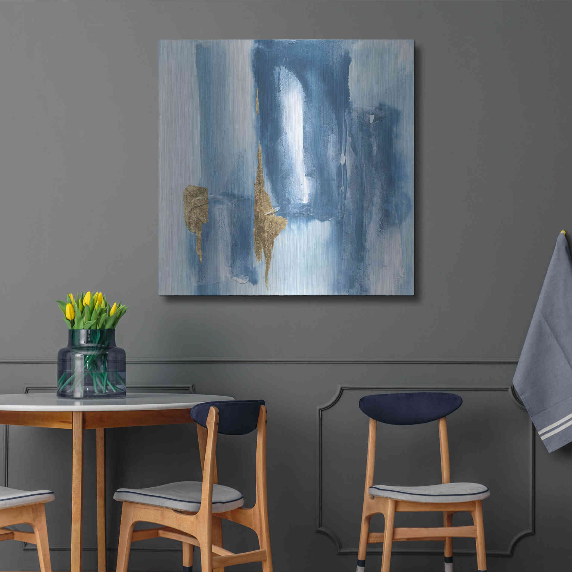 Luxe Metal Art 'Glacier VII' by Chris Paschke, Metal Wall Art,36x36