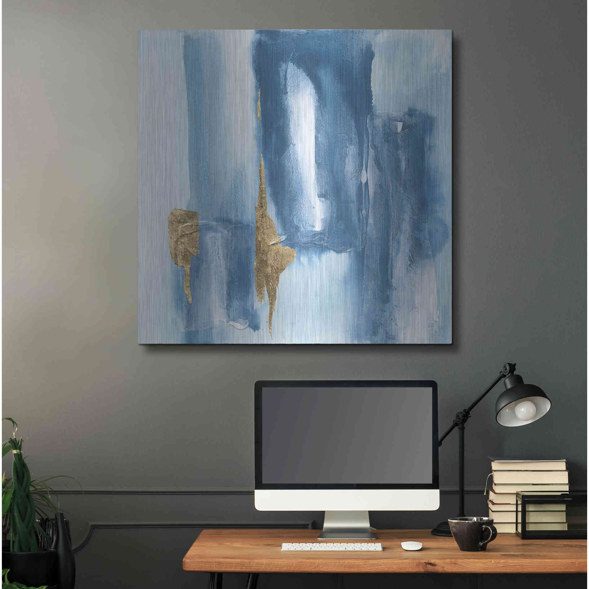 Luxe Metal Art 'Glacier VII' by Chris Paschke, Metal Wall Art,36x36