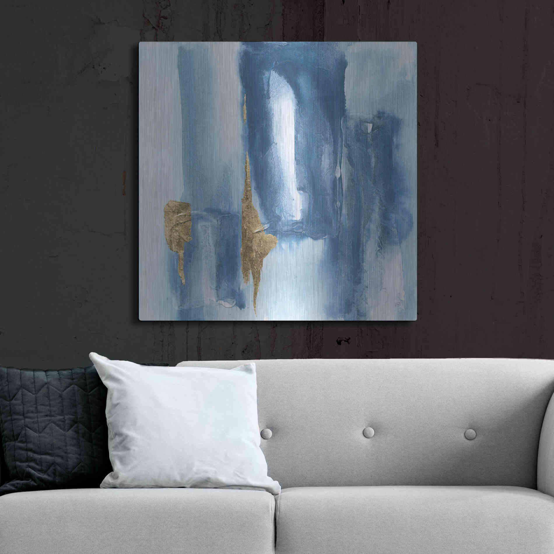 Luxe Metal Art 'Glacier VII' by Chris Paschke, Metal Wall Art,36x36