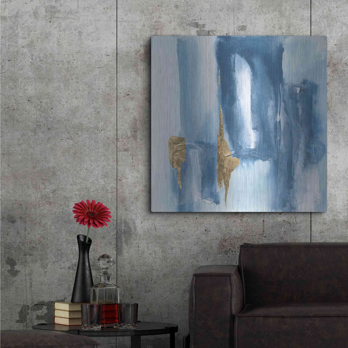 Luxe Metal Art 'Glacier VII' by Chris Paschke, Metal Wall Art,36x36