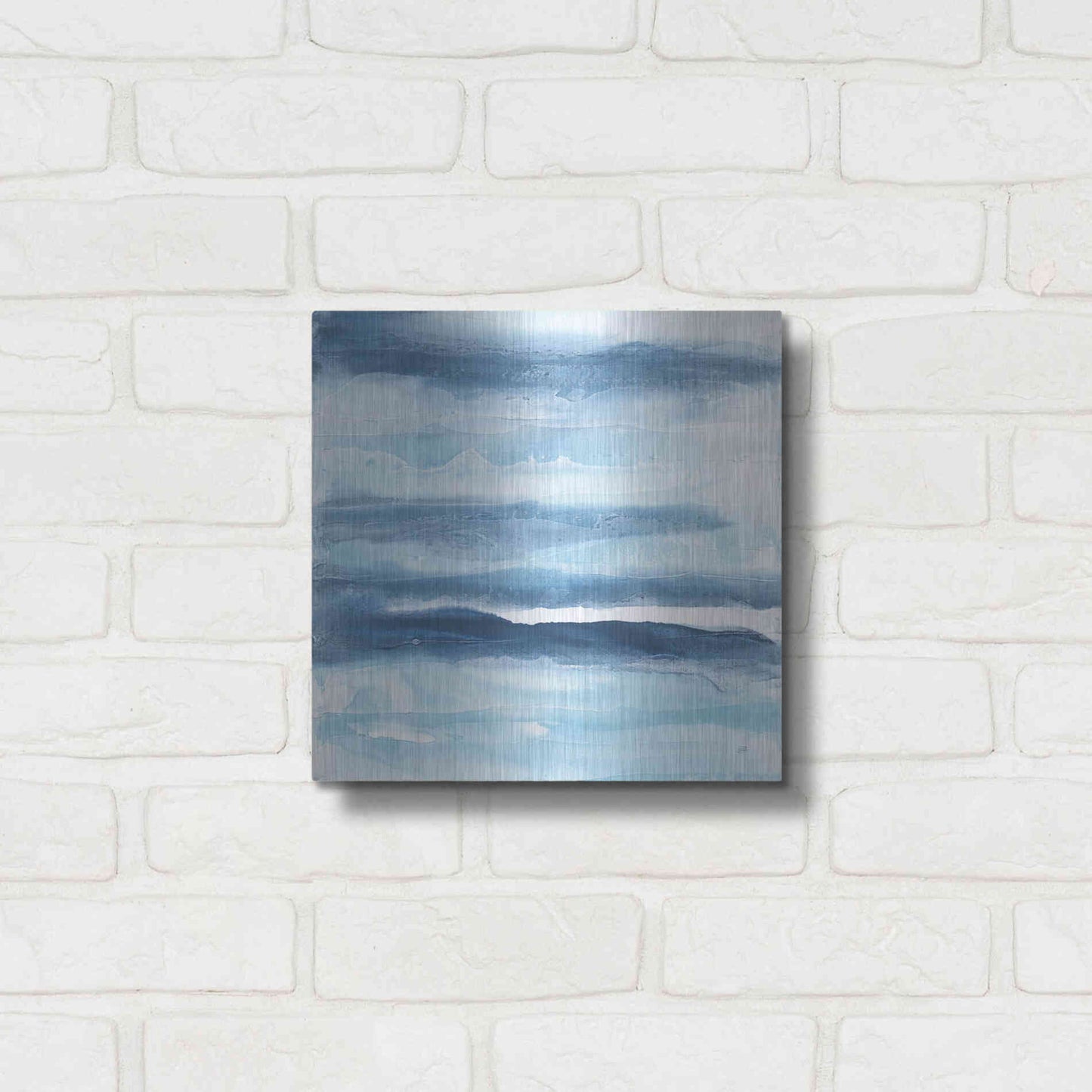 Luxe Metal Art 'Stripes I' by Chris Paschke, Metal Wall Art,12x12