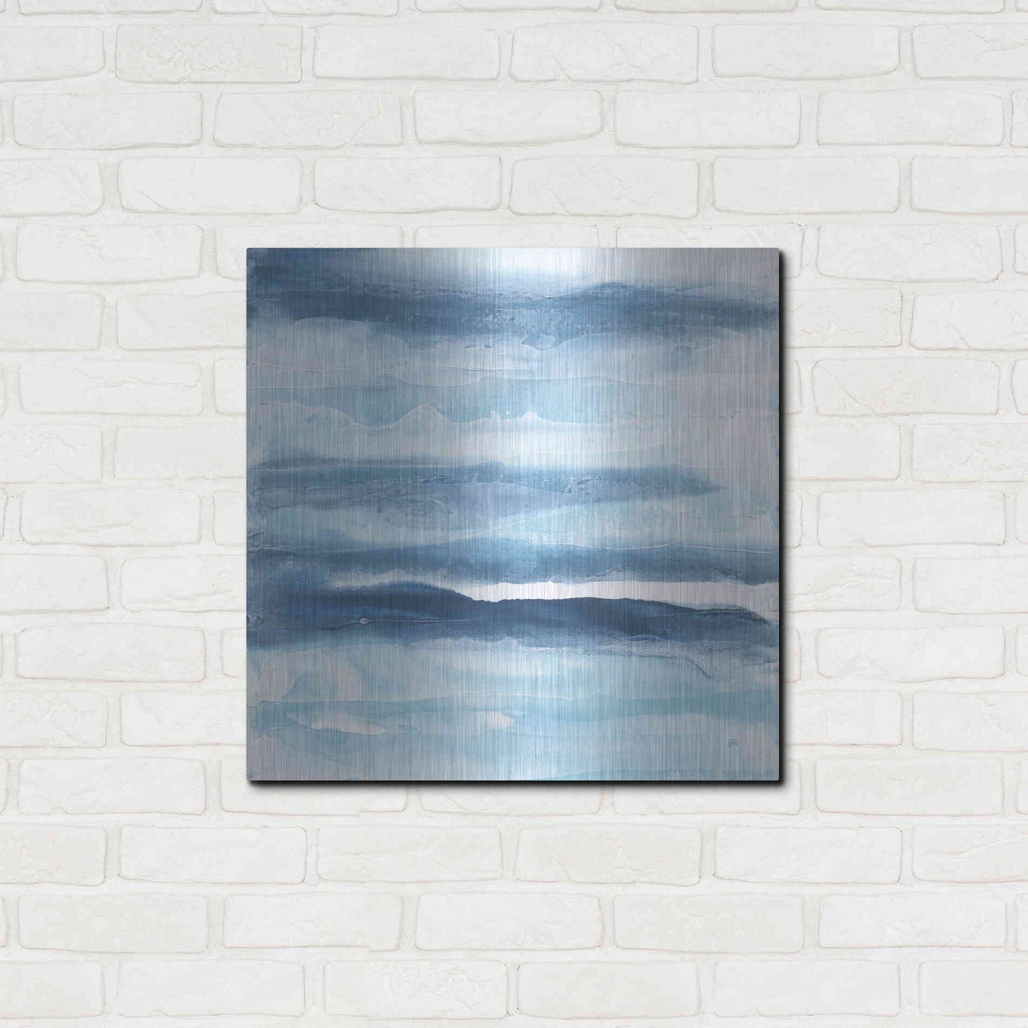 Luxe Metal Art 'Stripes I' by Chris Paschke, Metal Wall Art,24x24