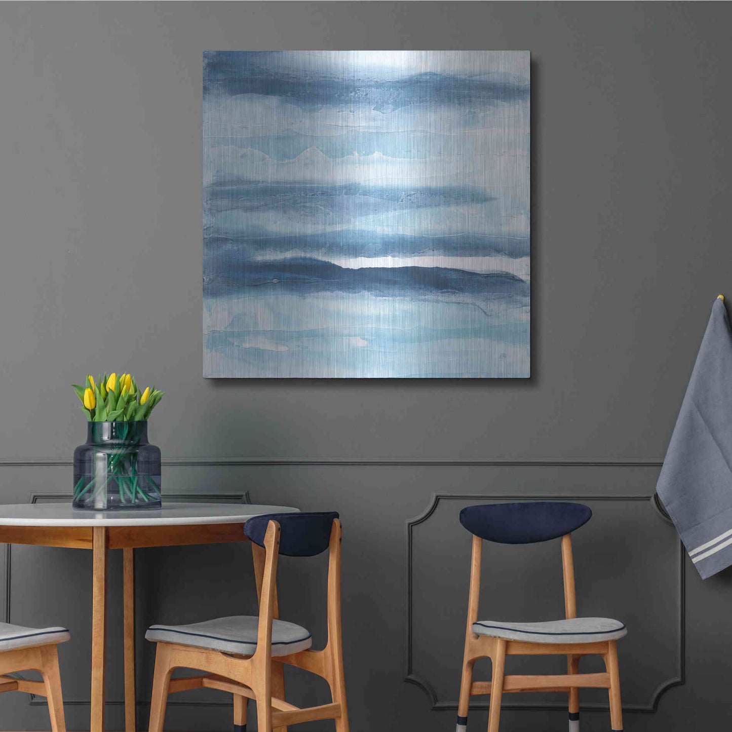 Luxe Metal Art 'Stripes I' by Chris Paschke, Metal Wall Art,36x36