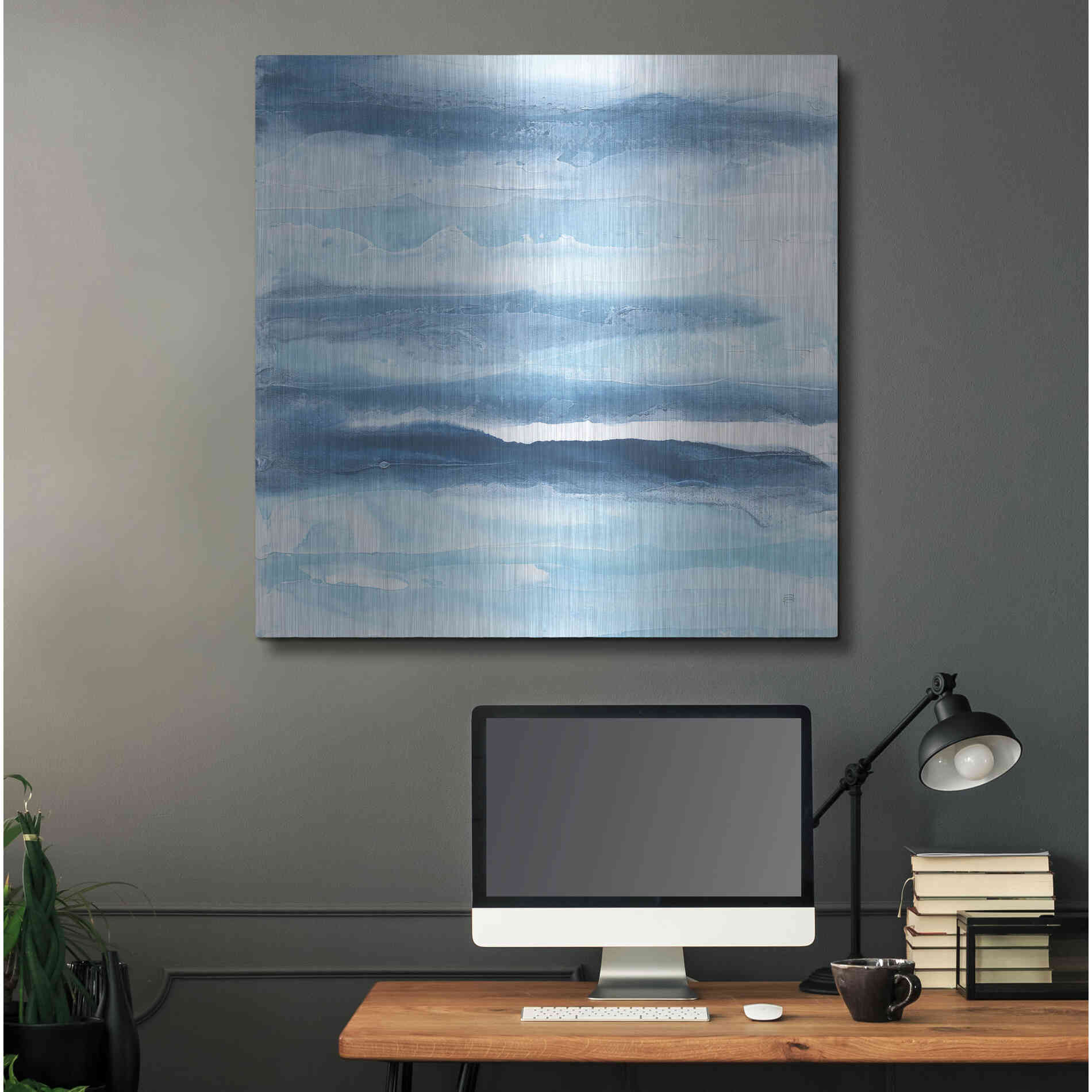 Luxe Metal Art 'Stripes I' by Chris Paschke, Metal Wall Art,36x36