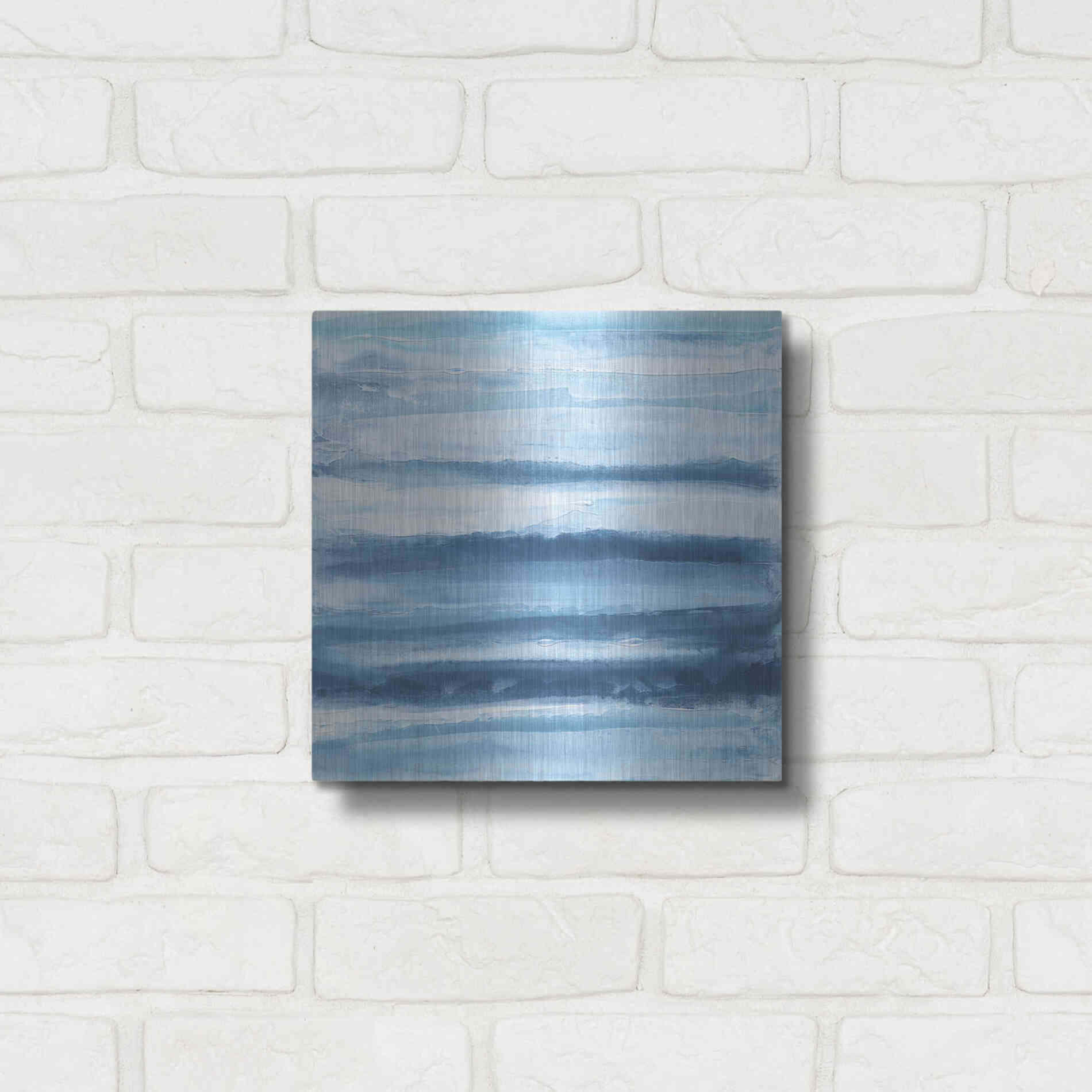 Luxe Metal Art 'Stripes II' by Chris Paschke, Metal Wall Art,12x12