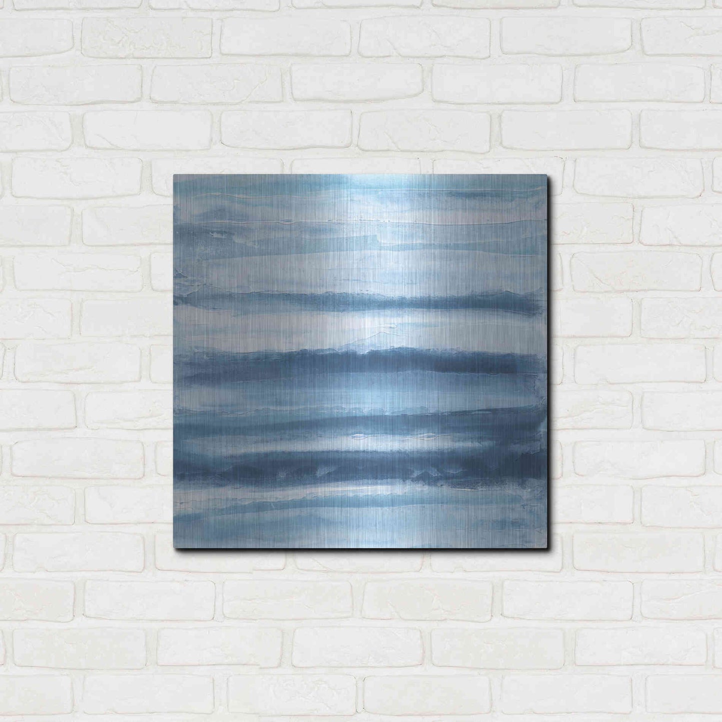 Luxe Metal Art 'Stripes II' by Chris Paschke, Metal Wall Art,24x24