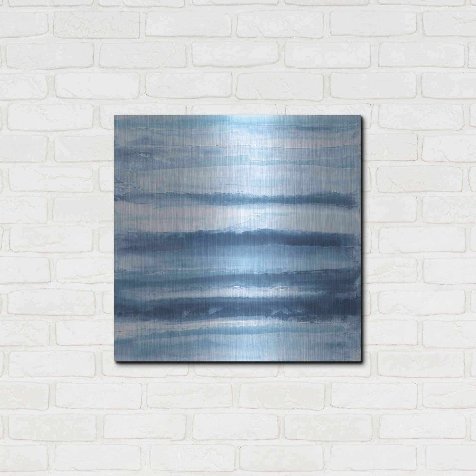 Luxe Metal Art 'Stripes II' by Chris Paschke, Metal Wall Art,24x24