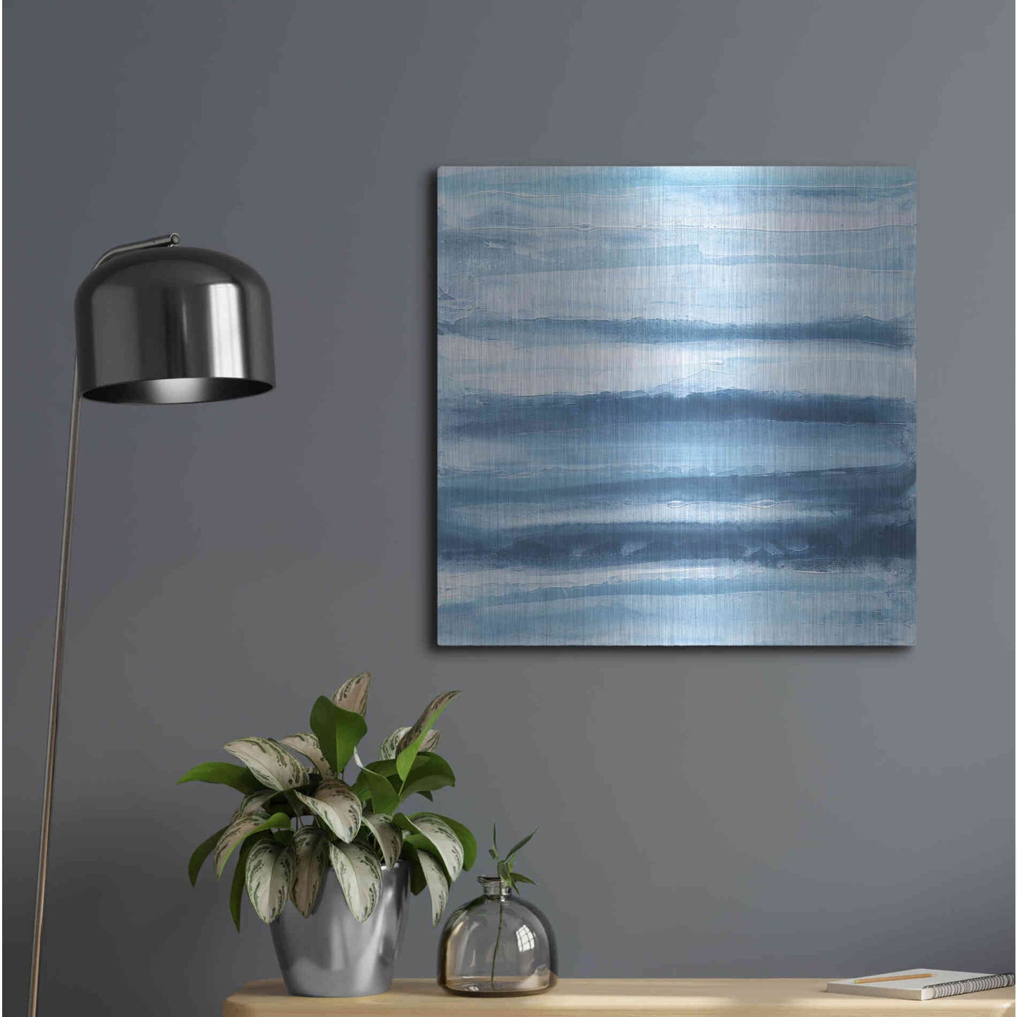 Luxe Metal Art 'Stripes II' by Chris Paschke, Metal Wall Art,24x24