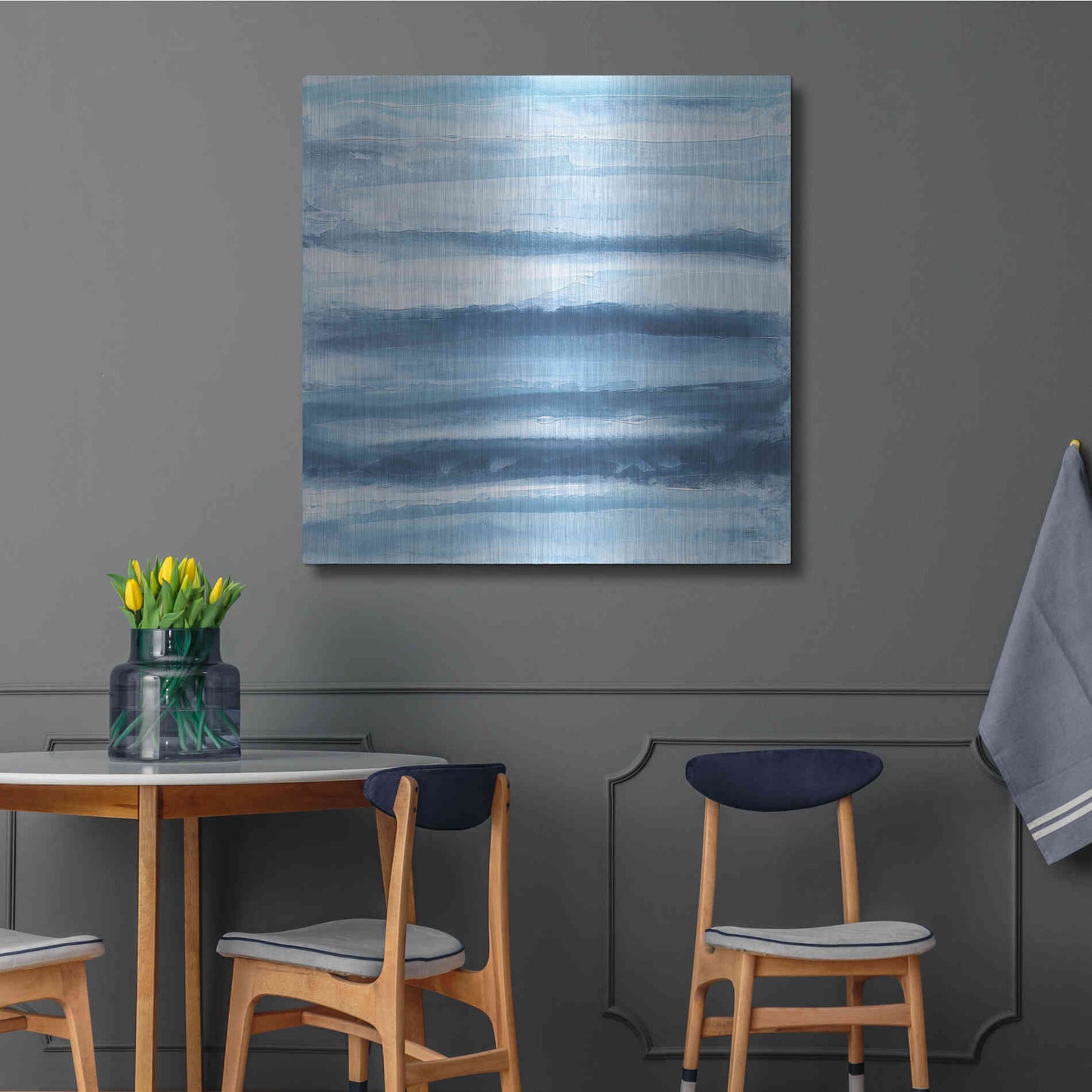 Luxe Metal Art 'Stripes II' by Chris Paschke, Metal Wall Art,36x36