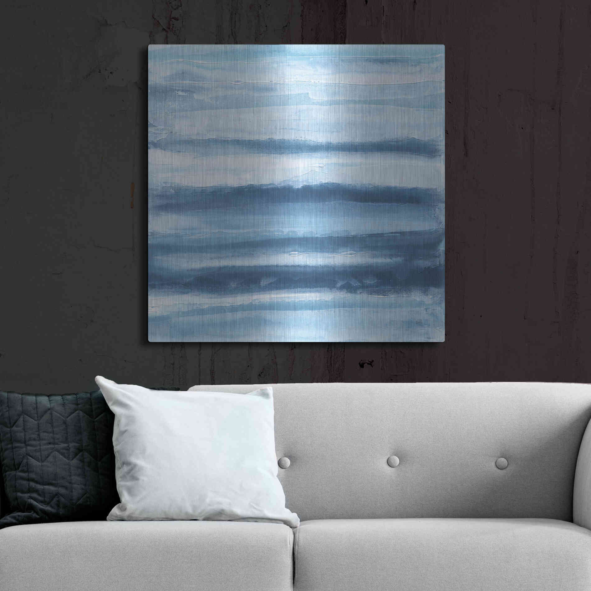 Luxe Metal Art 'Stripes II' by Chris Paschke, Metal Wall Art,36x36