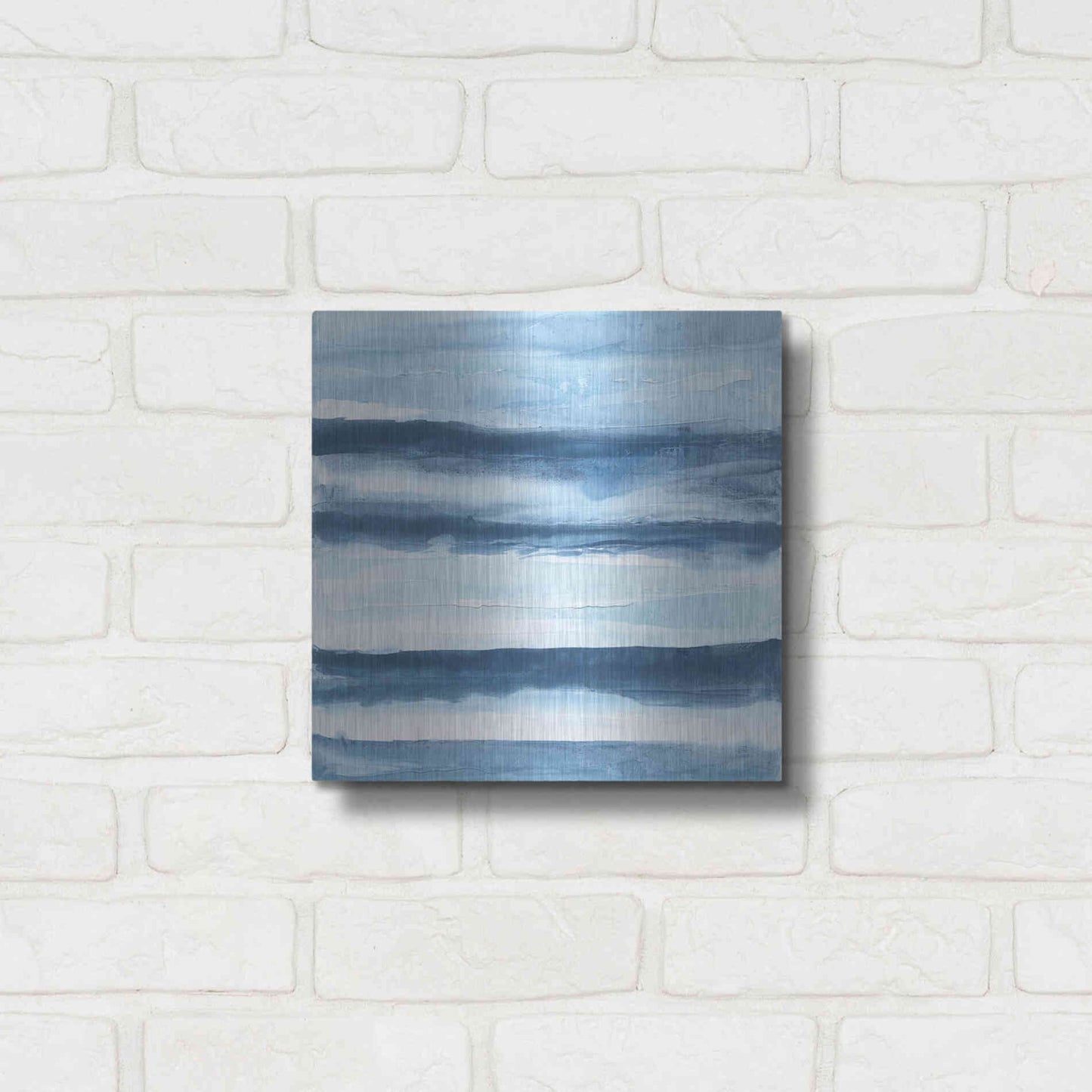 Luxe Metal Art 'Stripes IV' by Chris Paschke, Metal Wall Art,12x12