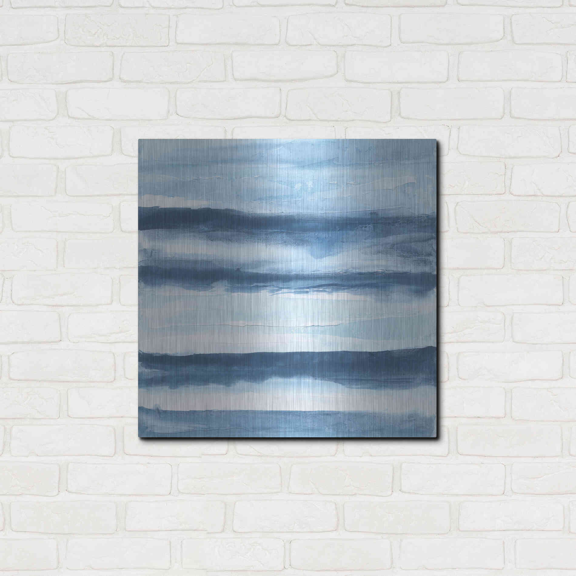 Luxe Metal Art 'Stripes IV' by Chris Paschke, Metal Wall Art,24x24