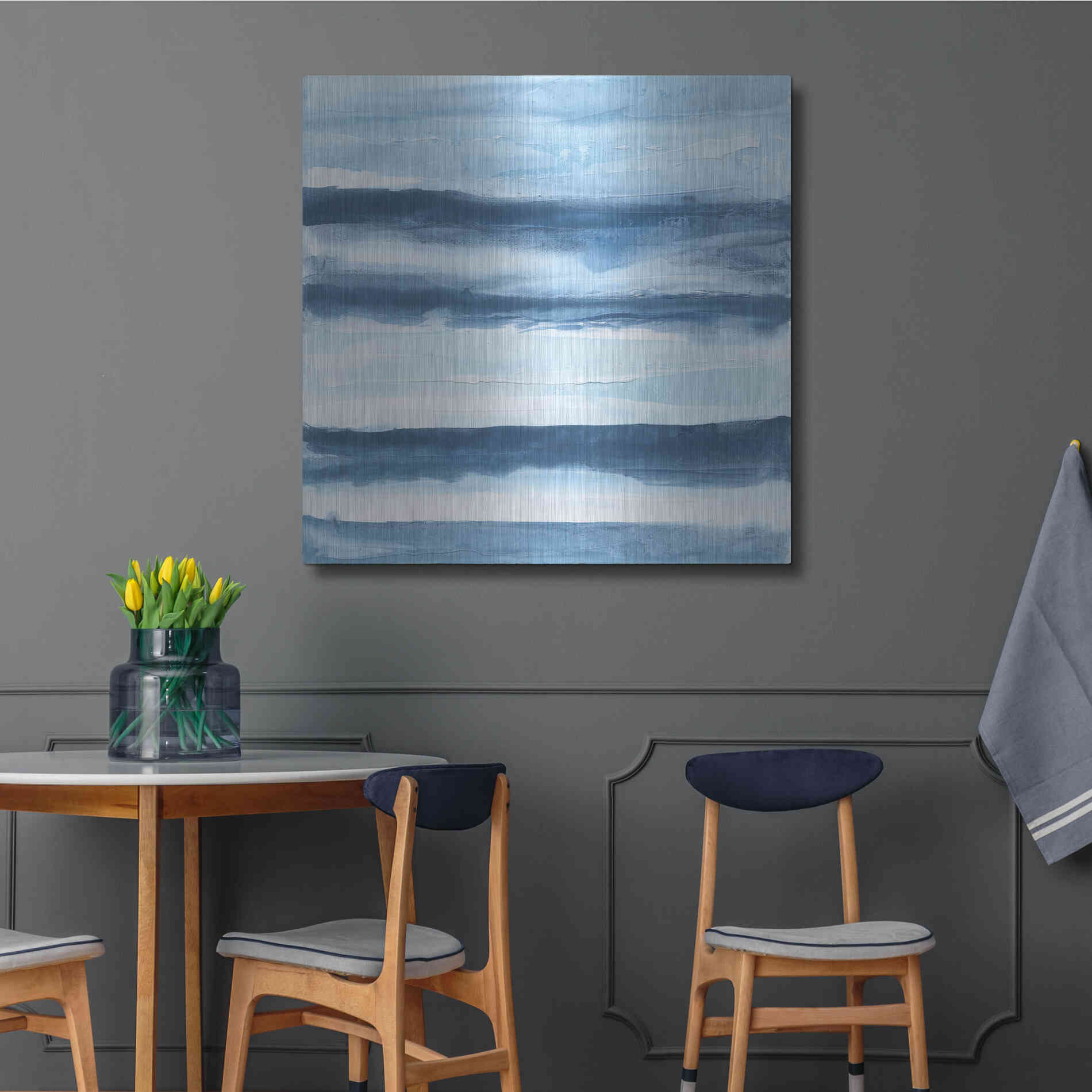 Luxe Metal Art 'Stripes IV' by Chris Paschke, Metal Wall Art,36x36