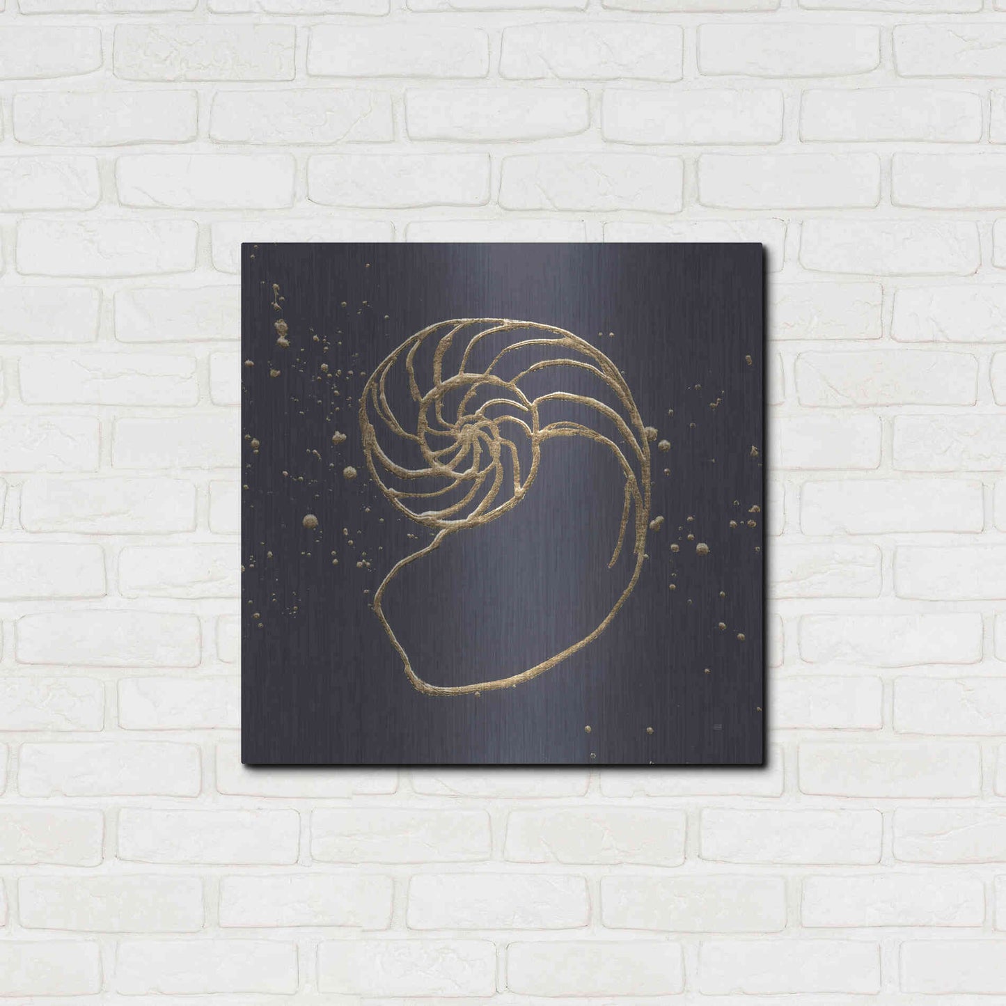 Luxe Metal Art 'Gold Nautilus II' by Chris Paschke, Metal Wall Art,24x24
