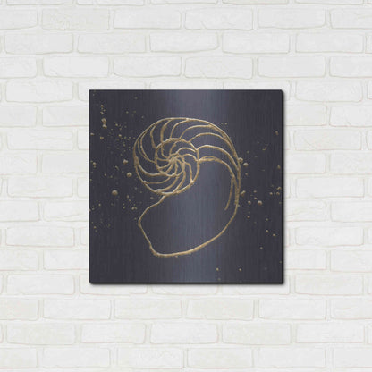 Luxe Metal Art 'Gold Nautilus II' by Chris Paschke, Metal Wall Art,24x24