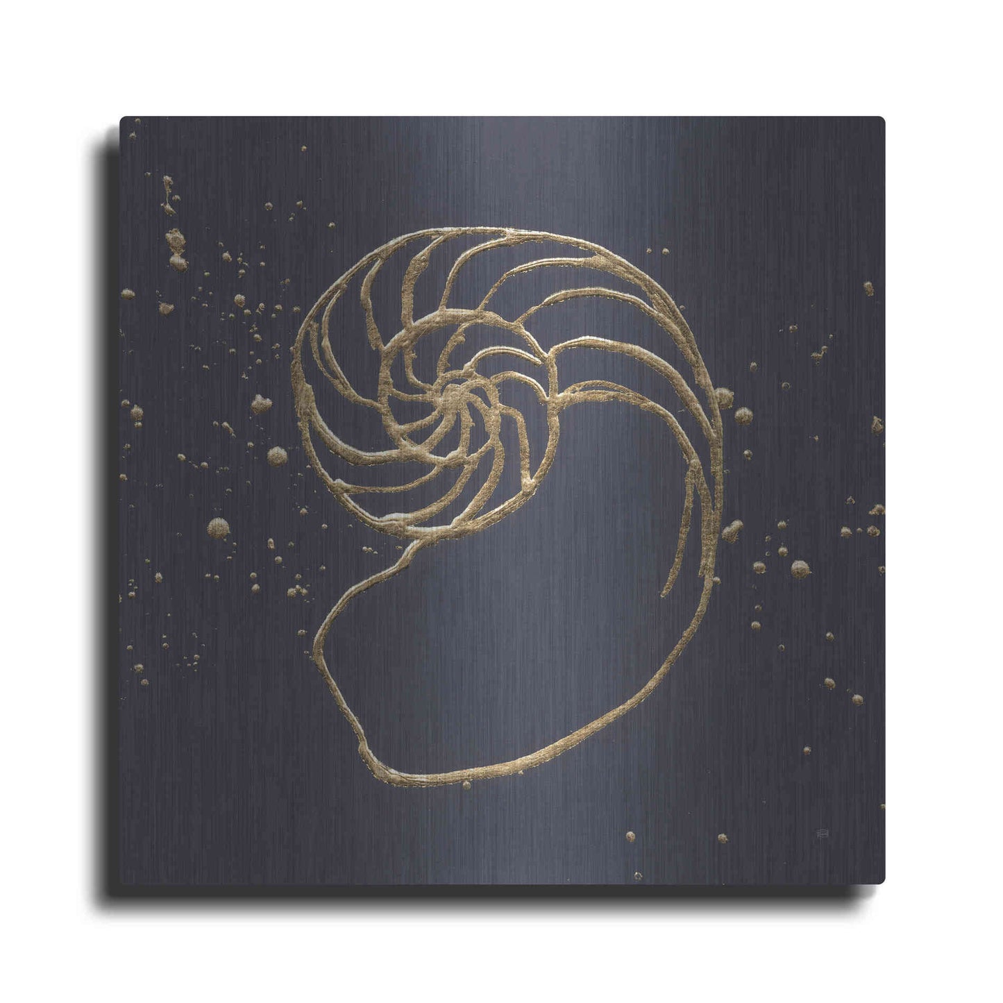 Luxe Metal Art 'Gold Nautilus II' by Chris Paschke, Metal Wall Art