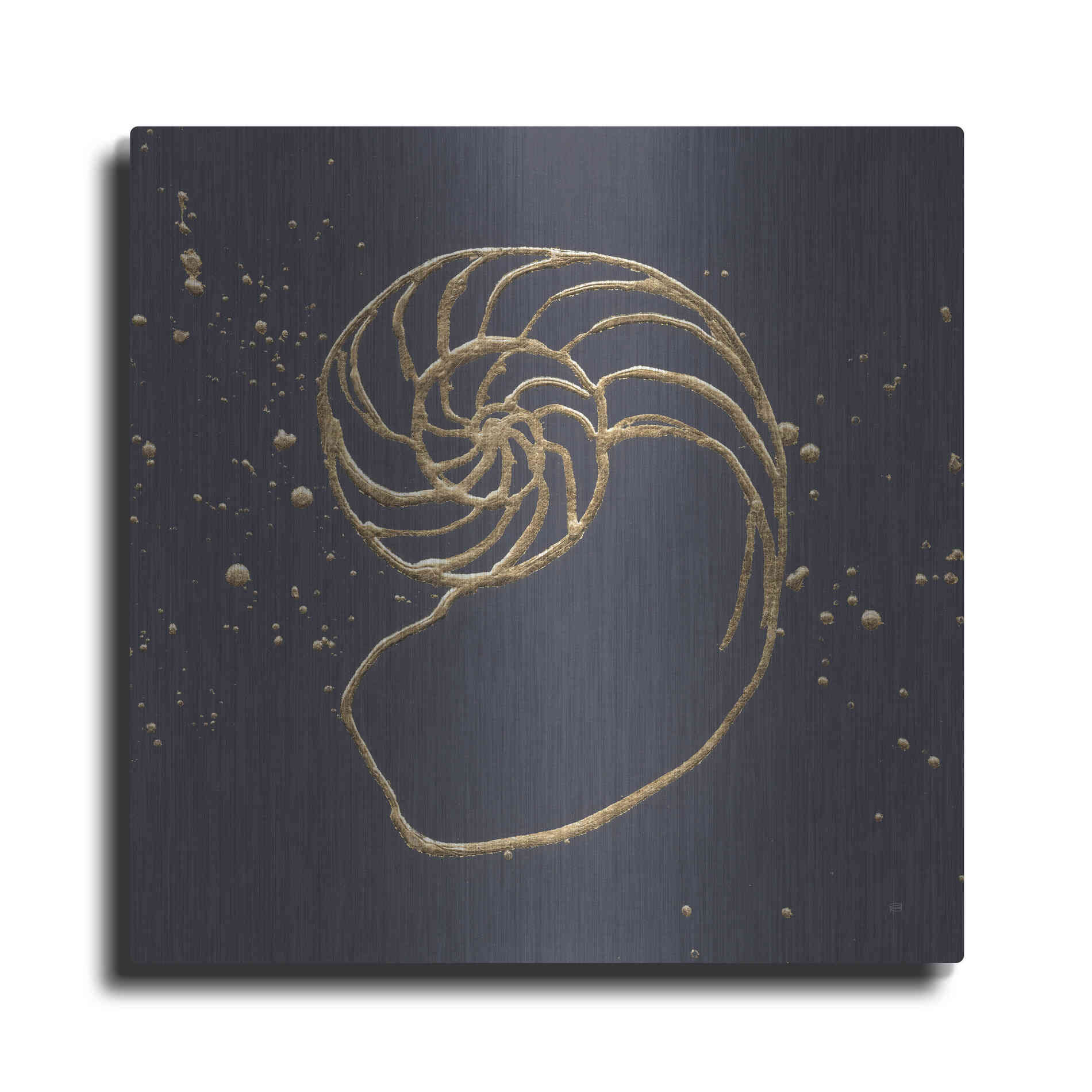 Luxe Metal Art 'Gold Nautilus II' by Chris Paschke, Metal Wall Art