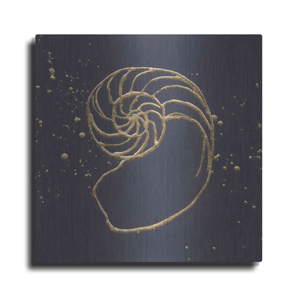 Luxe Metal Art 'Gold Nautilus II' by Chris Paschke, Metal Wall Art