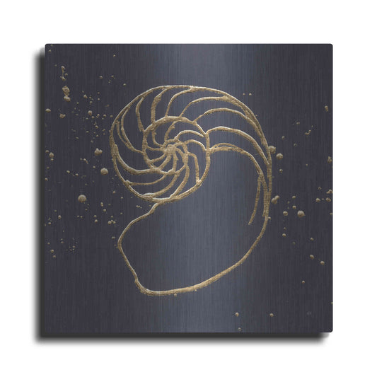 Luxe Metal Art 'Gold Nautilus II' by Chris Paschke, Metal Wall Art
