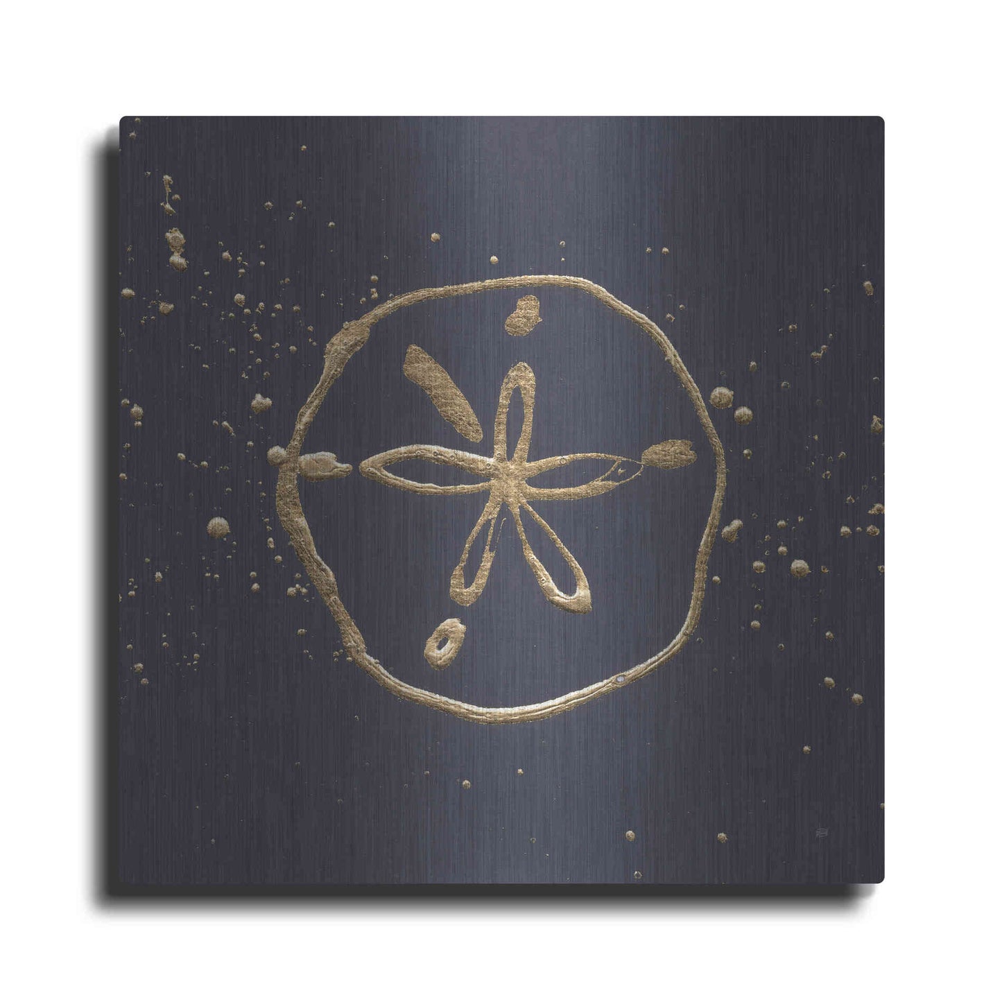 Luxe Metal Art 'Gold Sand Dollar I' by Chris Paschke, Metal Wall Art