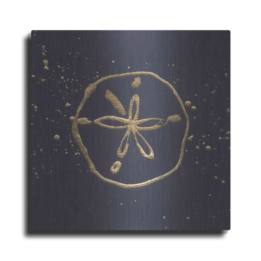 Luxe Metal Art 'Gold Sand Dollar I' by Chris Paschke, Metal Wall Art