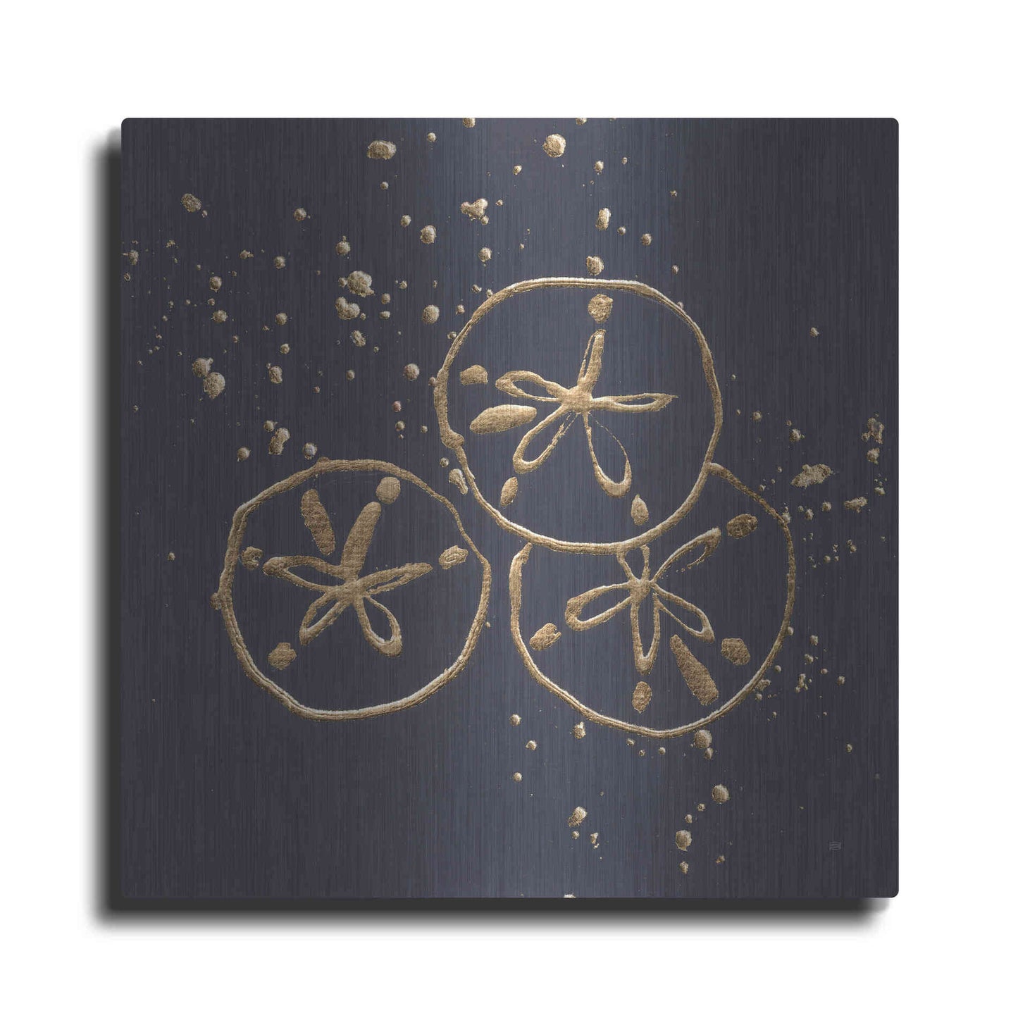 Luxe Metal Art 'Gold Sand Dollar II' by Chris Paschke, Metal Wall Art