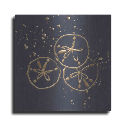 Luxe Metal Art 'Gold Sand Dollar II' by Chris Paschke, Metal Wall Art