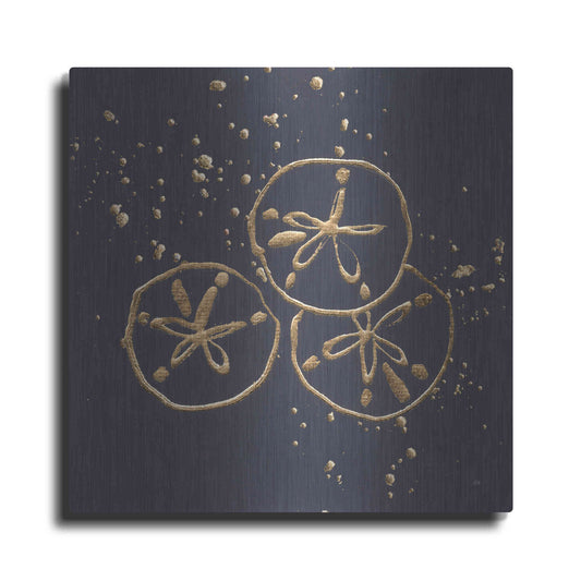 Luxe Metal Art 'Gold Sand Dollar II' by Chris Paschke, Metal Wall Art