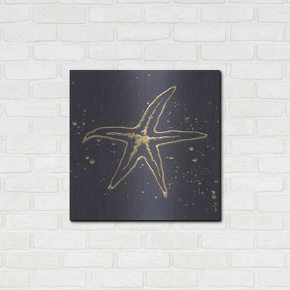 Luxe Metal Art 'Gold Starfish I' by Chris Paschke, Metal Wall Art,24x24