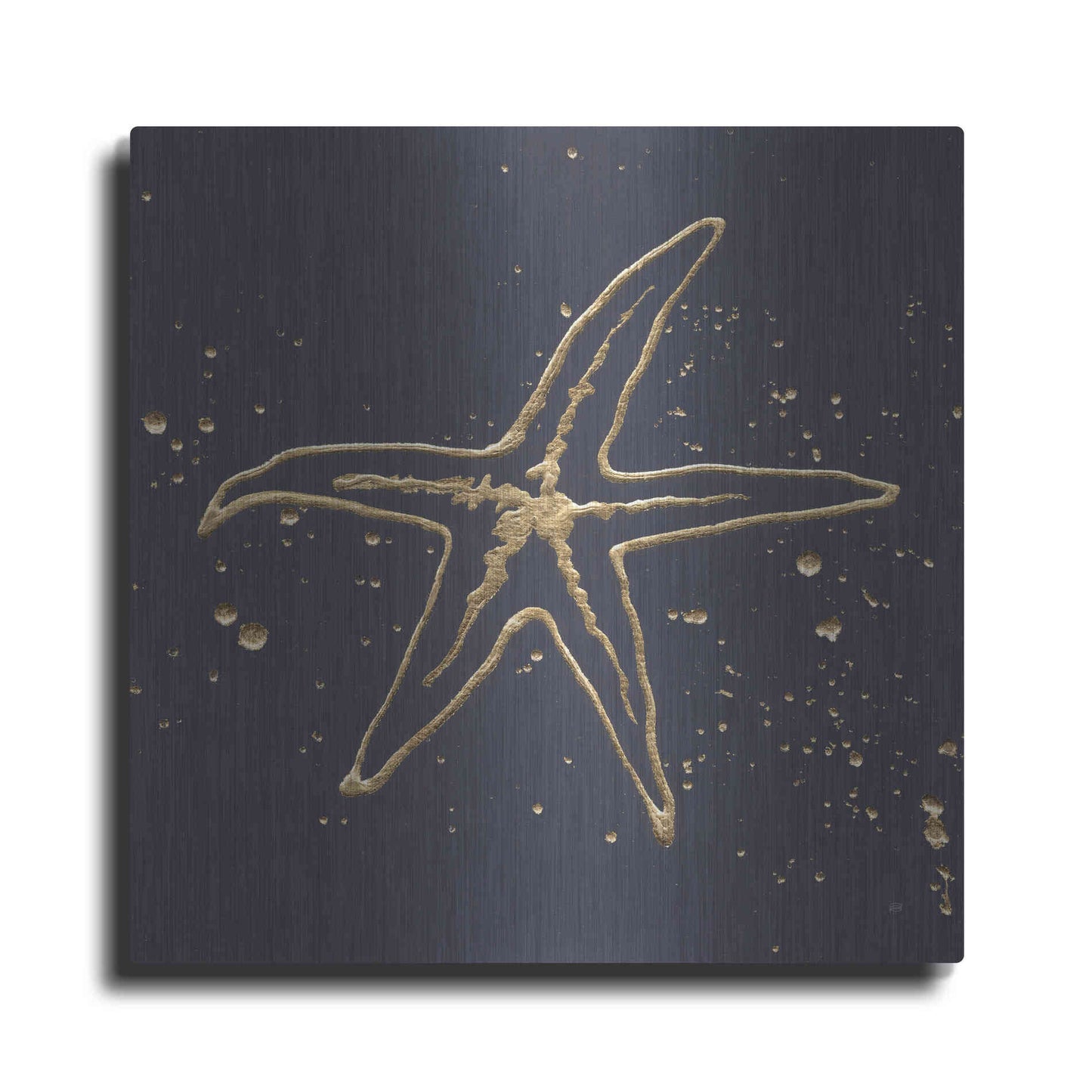 Luxe Metal Art 'Gold Starfish I' by Chris Paschke, Metal Wall Art