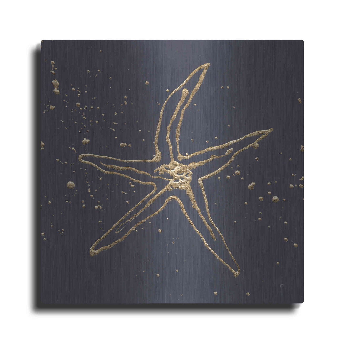 Luxe Metal Art 'Gold Starfish II' by Chris Paschke, Metal Wall Art