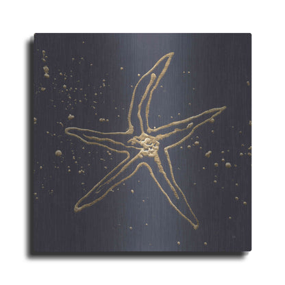 Luxe Metal Art 'Gold Starfish II' by Chris Paschke, Metal Wall Art