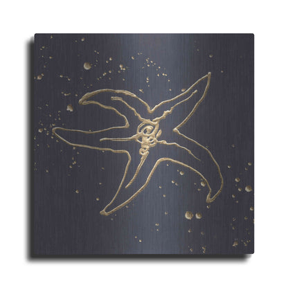 Luxe Metal Art 'Gold Starfish III' by Chris Paschke, Metal Wall Art