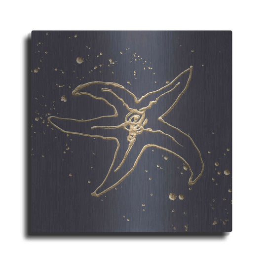 Luxe Metal Art 'Gold Starfish III' by Chris Paschke, Metal Wall Art