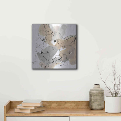 Luxe Metal Art 'Original Neutrals I' by Chris Paschke, Metal Wall Art,12x12