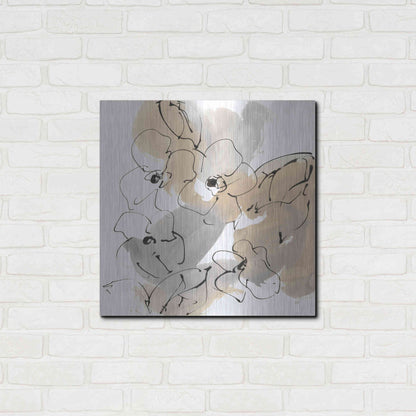 Luxe Metal Art 'Original Neutrals I' by Chris Paschke, Metal Wall Art,24x24