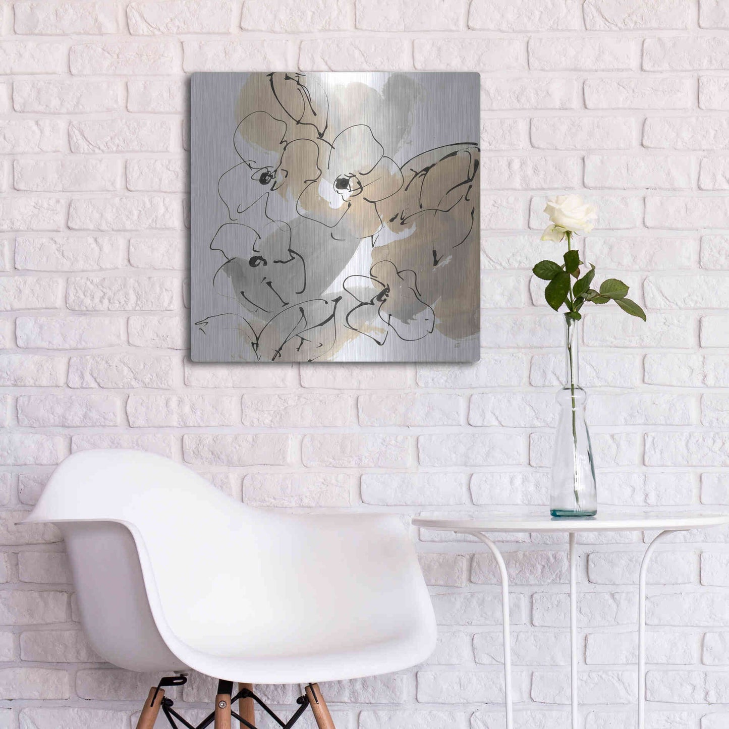Luxe Metal Art 'Original Neutrals I' by Chris Paschke, Metal Wall Art,24x24